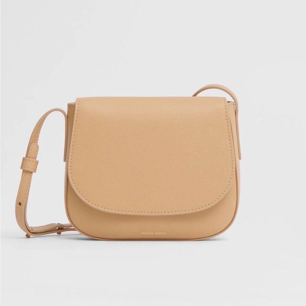 NWOT Mansur Gavriel Mini Classic Leather Saddle Crossbody Bag - Picture 2 of 10